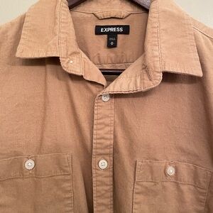 Express Beige Corduroy Shirt